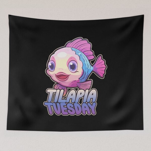 Item preview, Tilapia Tuesday Fun Foodie Kawaii Fish designed and sold by danielliamgill.