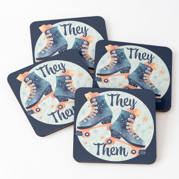 Item preview, Magical Roller Skate Pronoun - They/Them designed and sold by Rachel Foster.