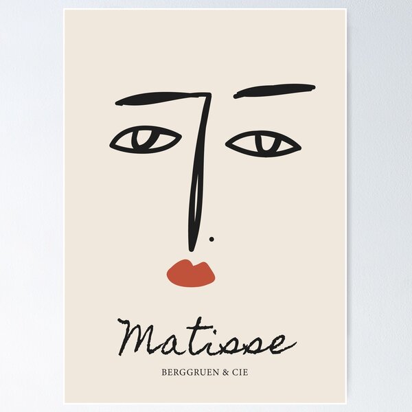 Item preview, Matisse Woman One Line Draqing Exhibition Poster designed and sold by enricadenicola.