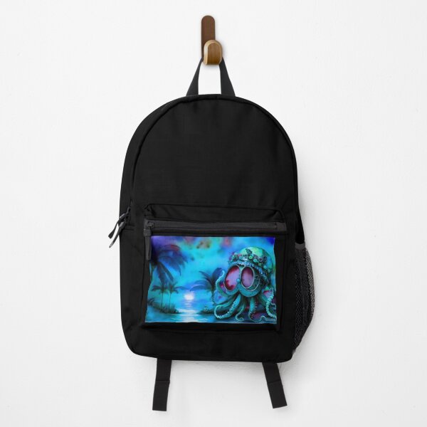 Item preview, Retro Futuristic Octopus - Blue Moonlight Beach Scene - AI Generated Art 1 of 8 designed and sold by Beachy.