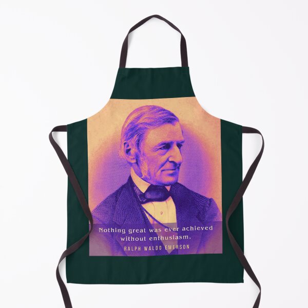Item preview, Ralph Waldo Emerson portrait and quote: Nothing Great Was Ever Achieved Without Enthusiasm designed and sold by artbleed.
