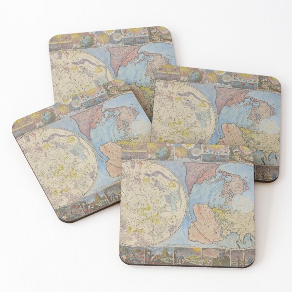 Item preview, Vintage Celestial Star Constellation Chart & World Map (1699) designed and sold by BravuraMedia.