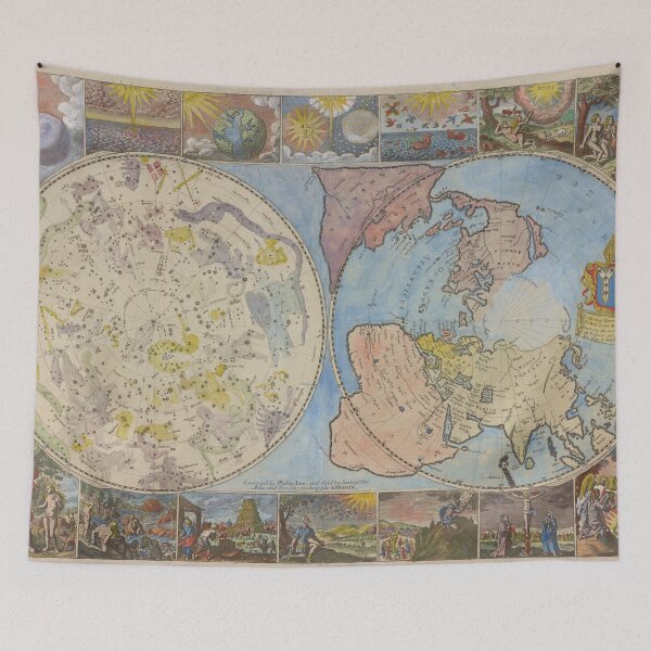 Item preview, Vintage Celestial Star Constellation Chart & World Map (1699) designed and sold by BravuraMedia.