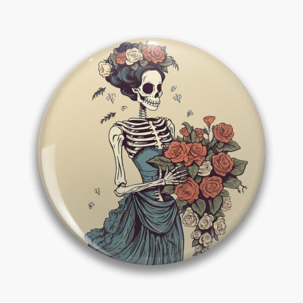 Item preview, Floral Skeleton Girl designed and sold by BeeJoyDesign.