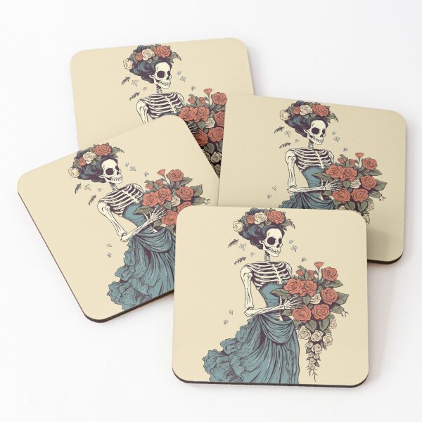 Item preview, Floral Skeleton Girl designed and sold by BeeJoyDesign.