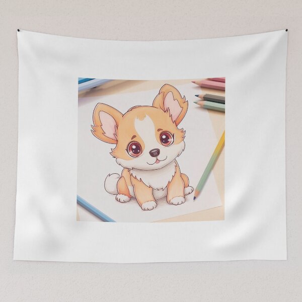 Item preview, Drawing of a Cute Puppy Dog - Innocence and Tenderness designed and sold by Neuronexia.