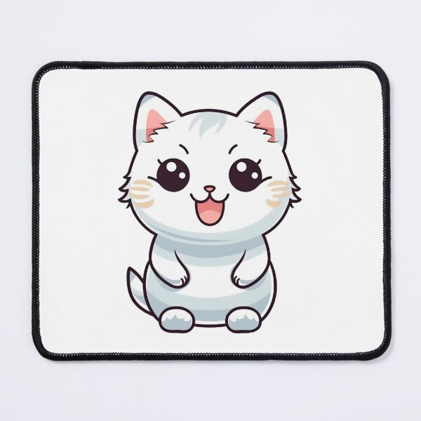 Item preview, Happy White Kitten Kawai designed and sold by ExtrovArt.