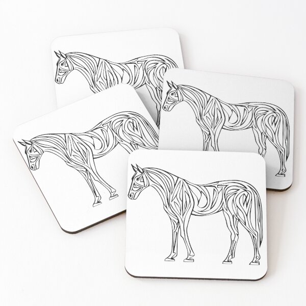 Item preview, lineart horse drawing - Different logo size, position? Email me -  designed and sold by Picture-Art.