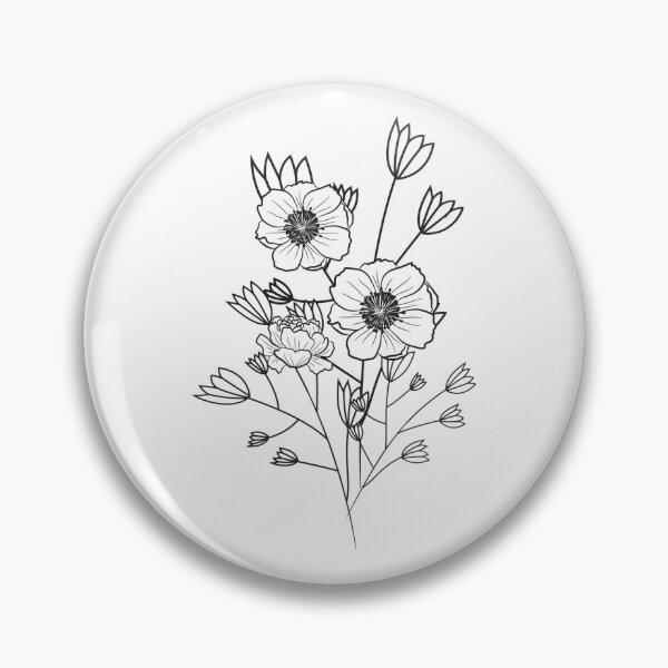 Item preview, outline flower drawing designed and sold by mrdavidgcooke.