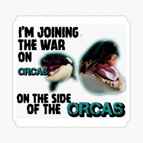 Item preview, Joining Orca War  | The Orca War | Home Decor Merch Fandom Small Support | HECKINFAROUT  designed and sold by Two Otters Co.