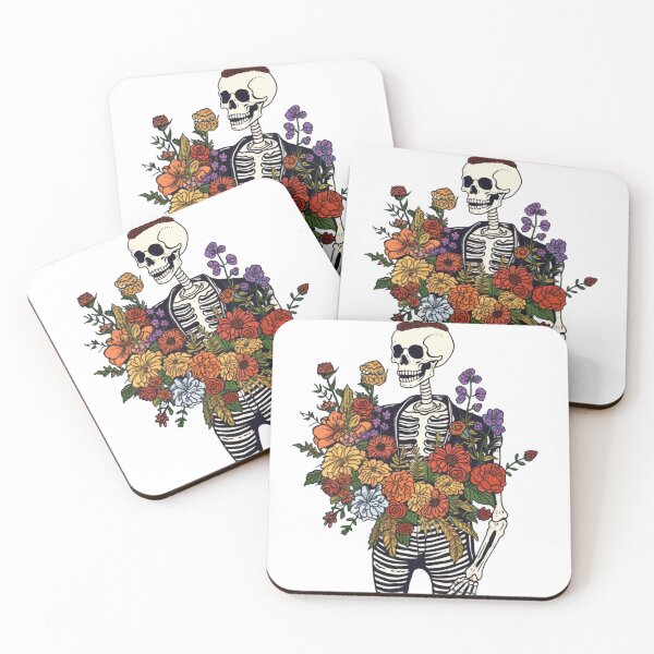 Item preview, Punk Rock Floral Skeleton designed and sold by BeeJoyDesign.