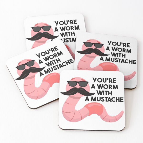 Item preview, Worm With A Mustache, Funny Worm Humor designed and sold by StoreMix23.