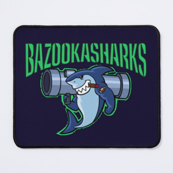 Item preview, Bazooka Sharks | Fake Teams | Langley Bazooka Sharks | Home Decor Merch Fandom Small Support | HECKINFAROUT  designed and sold by Two Otters Co.