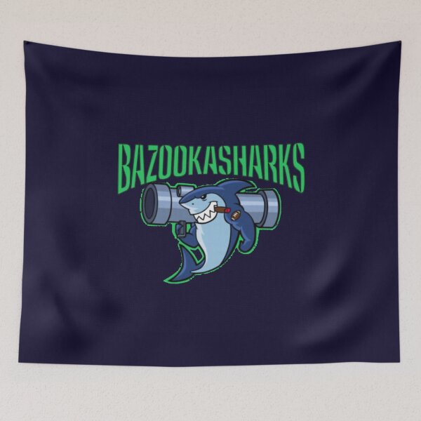 Item preview, Bazooka Sharks | Fake Teams | Langley Bazooka Sharks | Home Decor Merch Fandom Small Support | HECKINFAROUT  designed and sold by Two Otters Co.
