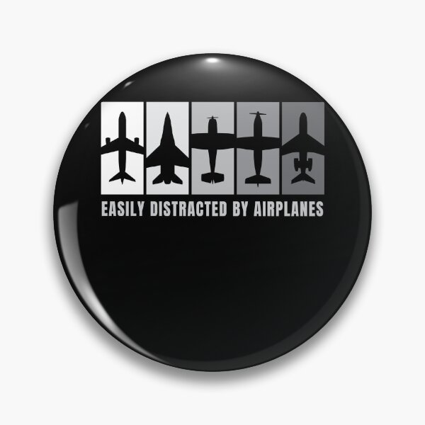 Item preview, Easily Distracted By Airplanes Flugzeug designed and sold by MooonTees.