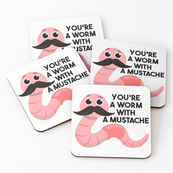 Item preview, Worm With A Mustache, Funny Worm Humor designed and sold by StoreMix23.