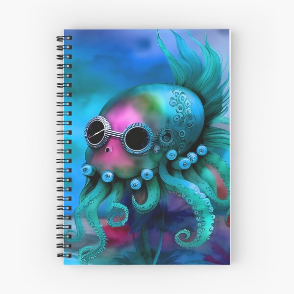 Item preview, Retro Futuristic Octopus - Blue Moonlight Beach Scene - AI Generated Art 2 of 8 designed and sold by Beachy.