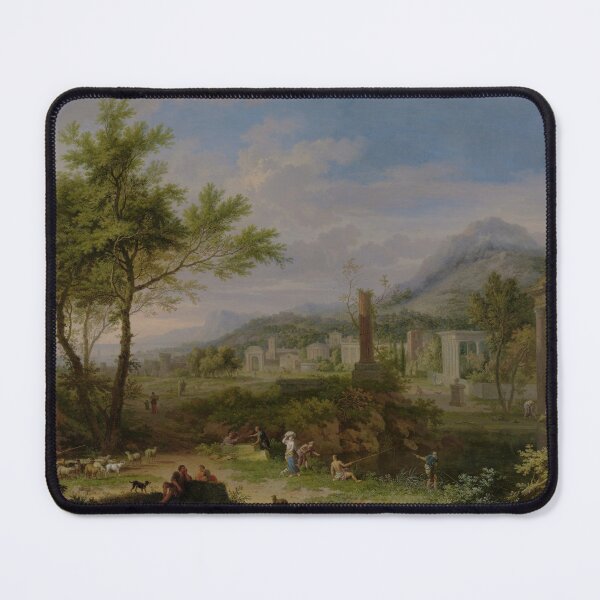 Item preview, Arcadian Landscape with Fishermen | Jan van Huysum | 1749 Greek Mythology Art designed and sold by CJET.