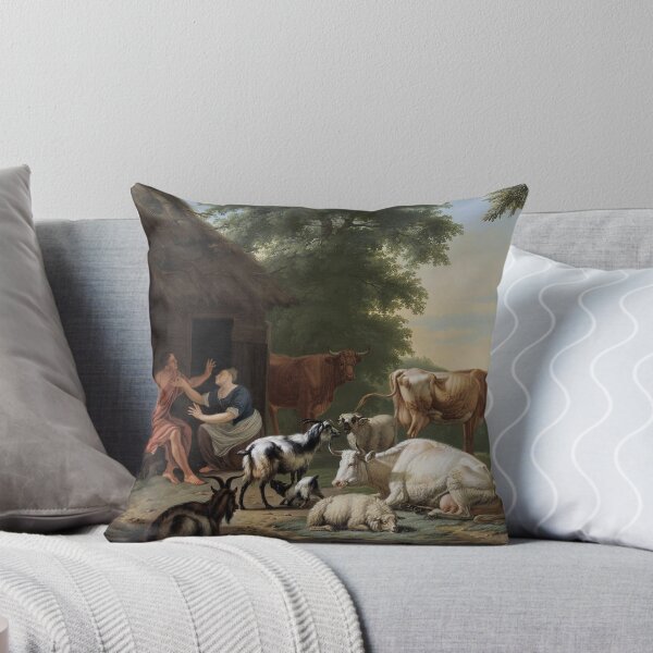 Item preview, Arcadian Landscape with Shepherds and Cattle | Jan van Gool | 1763 Greek Mythology Art designed and sold by CJET.