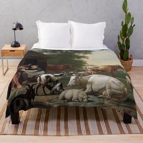 Item preview, Arcadian Landscape with Shepherds and Cattle | Jan van Gool | 1763 Greek Mythology Art designed and sold by CJET.