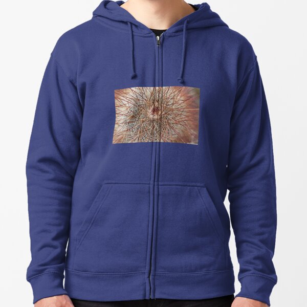 Barbed surface, cactus in thorns Zipped Hoodie