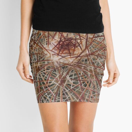 Barbed surface, cactus in thorns Mini Skirt