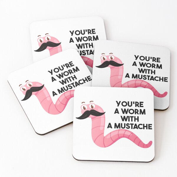 Item preview, Worm With A Mustache, Funny Worm Humor designed and sold by StoreMix23.