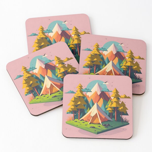 Item preview, Nature's Haven 12: Majestic Tents Amidst Mountain Vistas designed and sold by Nustudios.