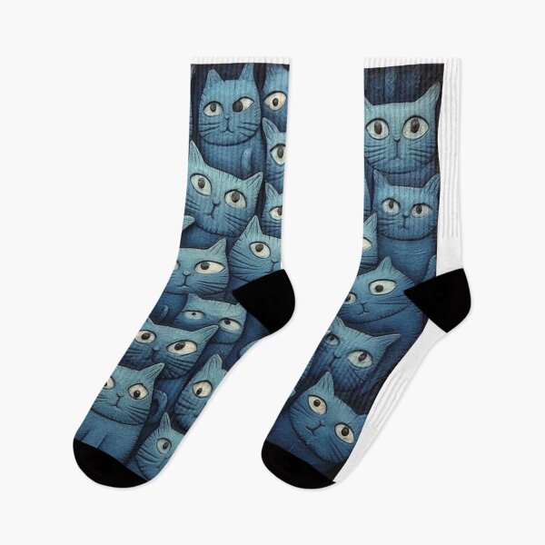 Item preview, Playful blue cats calling meow designed and sold by MichaAI.