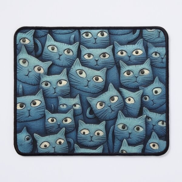 Item preview, Playful blue cats calling meow designed and sold by MichaAI.