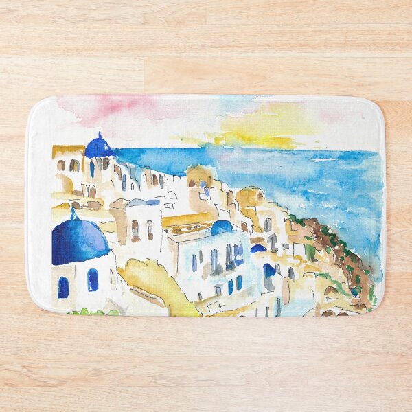 Item preview, Santorini Oia Blue Domes and the Sea designed and sold by artshop77.