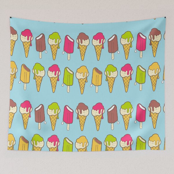 Item preview, Summer pattern with color ice-creams in line. designed and sold by Dina Konovalova.
