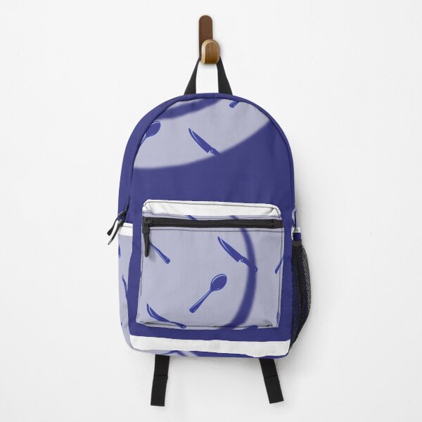 Item preview, Plate and Utensil Design on Blue Background designed and sold by Pevkay97.