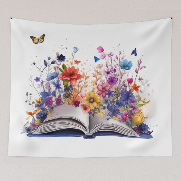 Item preview, Open book with flowers 5 designed and sold by MONDOPLY.
