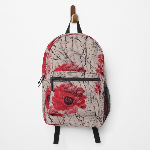 Artikelvorschau, Hübsches rotes Blumenmuster entworfen und verkauft von Poetic Patterns Studio.