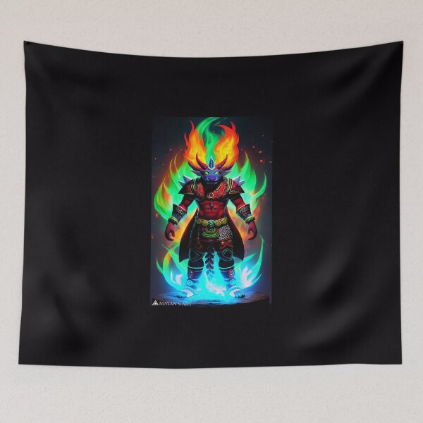 Item preview, fire warrior xolotl designed and sold by Mayans-art.