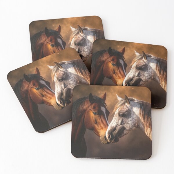 Item preview, Two horses with brown background designed and sold by libanmax.