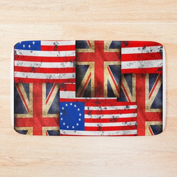 Item preview, BATTLE WORN AMERICAN, BRITISH GRUNGY FLAGS ART designed and sold by sharlesart.