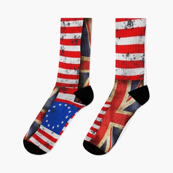 Item preview, BATTLE WORN AMERICAN, BRITISH GRUNGY FLAGS ART designed and sold by sharlesart.