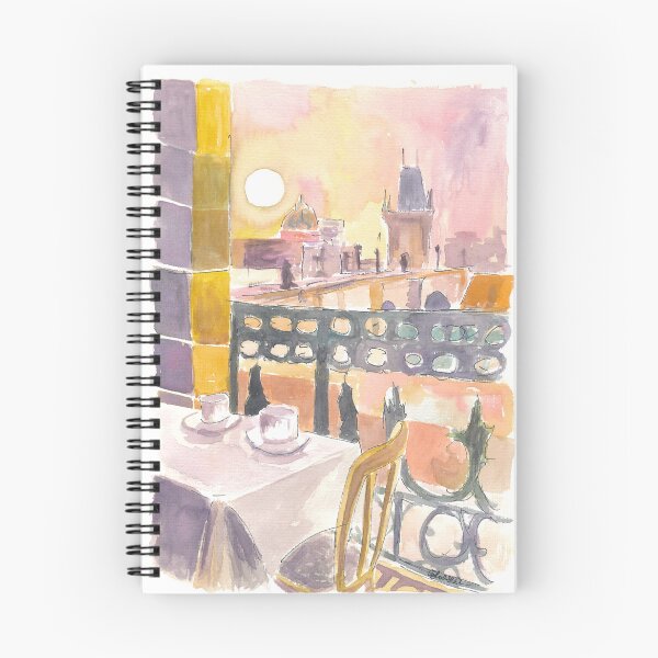 Item preview, Prague Czech Republic Cafe Table with View of Karluv Most Bridge designed and sold by artshop77.