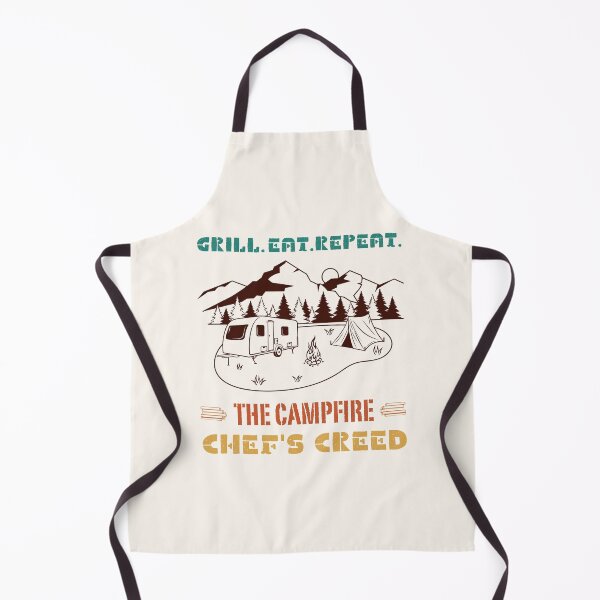 Item preview, Grill. Eat. Repeat. The Campfire Chef's Creed designed and sold by Heartee.