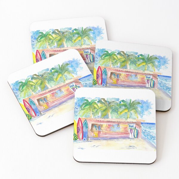 Item preview, Tropical Dreams at the Beach Bar under Palms designed and sold by artshop77.