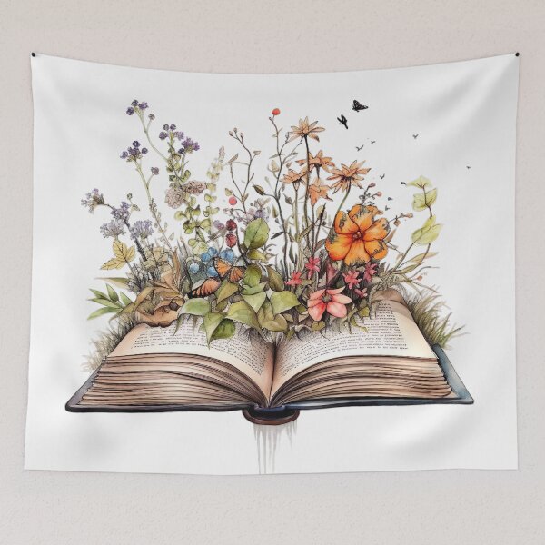 Item preview, Open book with flowers 6 designed and sold by MONDOPLY.
