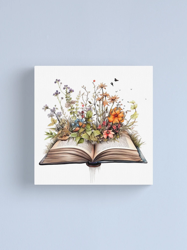 Open book with flowers 6