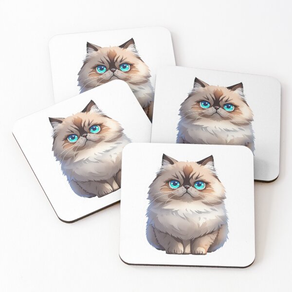 Item preview, Cute Cat Sticker of a Himalayan Cat Clipart designed and sold by PrintfulClipart.