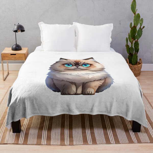 Item preview, Cute Cat Sticker of a Himalayan Cat Clipart designed and sold by PrintfulClipart.