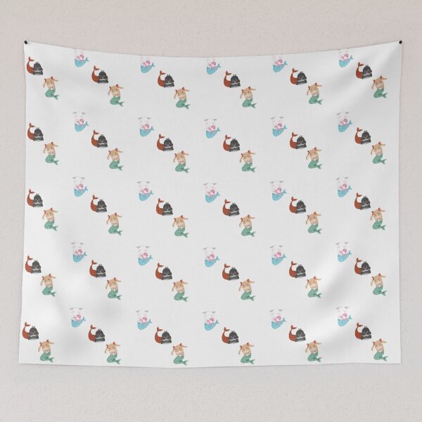 Item preview, Mermaid Bunny BSC Diagonal Left  | Bailey Sean Claude x Bunniesmee  designed and sold by bunniesmee.