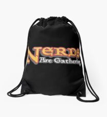 Nerds Are Gathering - Magic The Gathering MTG Spoof Drawstring Bag