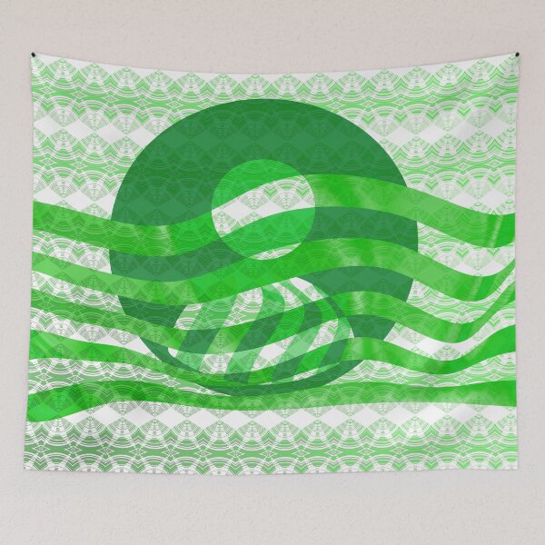 Item preview, Green sportive stripes over  green background designed and sold by AlbertoRuiZ.