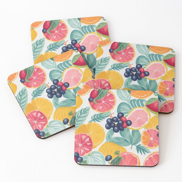 Item preview, summer seamless colorfull fruits pattern  designed and sold by K-Art-Design.